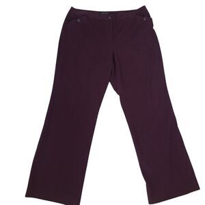 Lane Bryant Deep Purple Plum‎ Wide Leg Office Corporatecore Trouser Pants Sz 18T